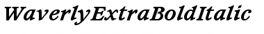WaverlyExtraBoldItalic Roman Font