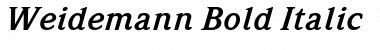 Weidemann Bold Italic