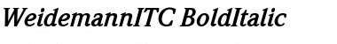 WeidemannITC Bold Italic