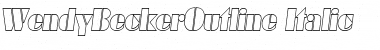 WendyBeckerOutline Italic Font