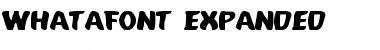 Whatafont Expanded Font