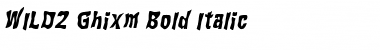 WILD2 Ghixm Bold Italic Font