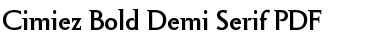Cimiez Demi Serif Bold Font