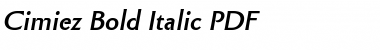 Cimiez Bold Italic Font