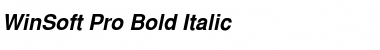 WinSoft Pro Bold Italic