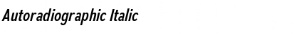 Autoradiographic Italic Font