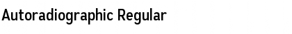 Autoradiographic Regular Font