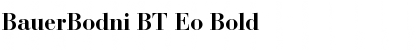BauerBodni BT Eo Bold Font