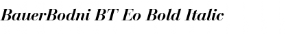 BauerBodni BT Eo Bold Italic Font