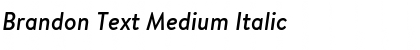 Brandon Text Medium Italic Font