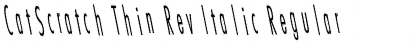 CatScratch Thin Rev Italic Font