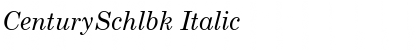 CenturySchlbk Italic Font