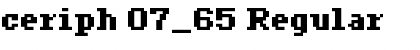 ceriph 07_65 Regular Font