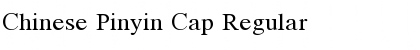 Chinese Pinyin Cap Regular Font