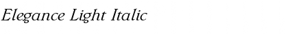 Elegance Light Italic Font