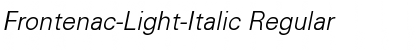 Frontenac-Light-Italic Font