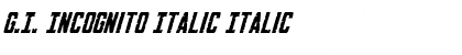 Download G.I. Incognito Italic Font