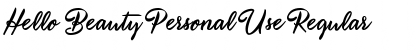 Download Hello Beauty Personal Use Font