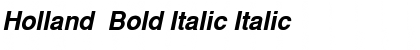 Holland  Bold Italic Italic Font