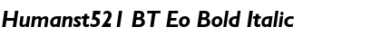Humanst521 BT Eo Bold Italic