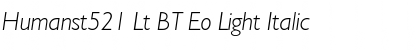 Humanst521 Lt BT Eo Light Italic Font