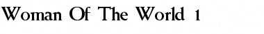 Woman Of The World 1 Font