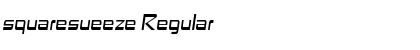 squaresueeze Regular Font