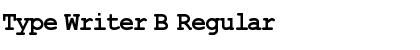 Type Writer B Regular Font