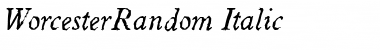 WorcesterRandom Italic Font