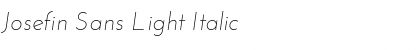 Josefin Sans Light Italic Font