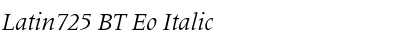 Latin725 BT Eo Font