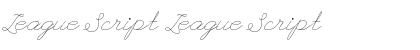 League Script League Script Font