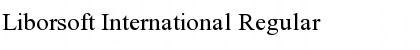 Liborsoft International Regular Font