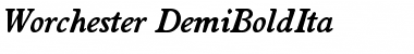 Worchester-DemiBoldIta Regular Font