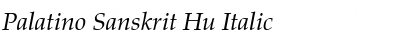 Palatino Sanskrit Hu Italic Font
