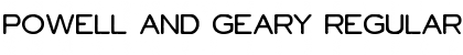 Powell and Geary Regular Font