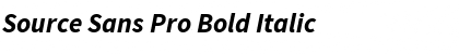 Source Sans Pro Bold Italic