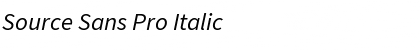 Source Sans Pro Italic Font