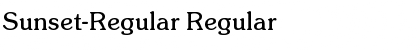 Sunset-Regular Regular Font