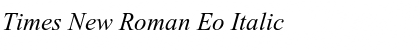 Times New Roman Eo Italic Font