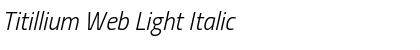 Titillium Web Light Italic