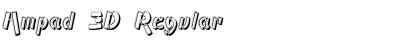 Ampad 3D Regular Font