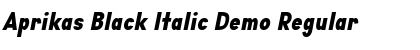 Aprikas Black Italic Demo Font
