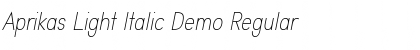 Aprikas Light Italic Demo Font