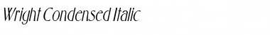 Wright-Condensed Italic Font