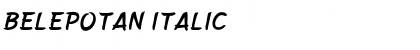 Belepotan Italic Font