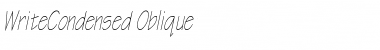 WriteCondensed Oblique Font