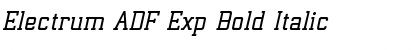 Electrum ADF Exp Bold Italic Font