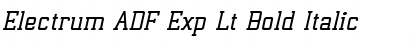 Electrum ADF Exp Lt Bold Italic Font
