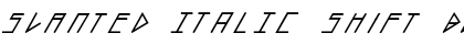 slanted ITALIC shift Black Font